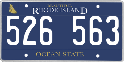 RI license plate 526563