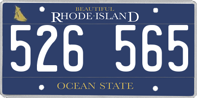 RI license plate 526565