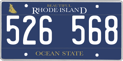 RI license plate 526568