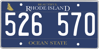 RI license plate 526570