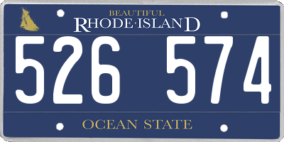RI license plate 526574