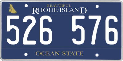 RI license plate 526576