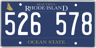 RI license plate 526578