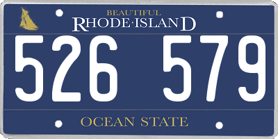RI license plate 526579