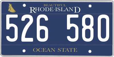 RI license plate 526580