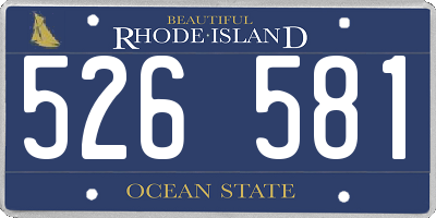RI license plate 526581