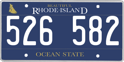 RI license plate 526582