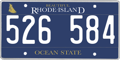 RI license plate 526584