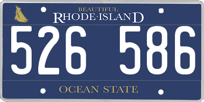 RI license plate 526586