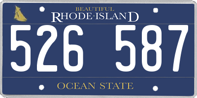 RI license plate 526587