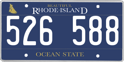 RI license plate 526588