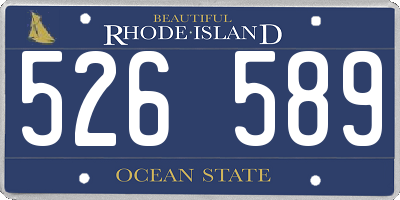 RI license plate 526589
