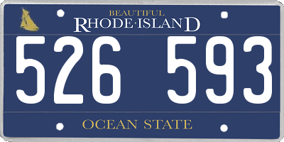 RI license plate 526593