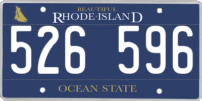 RI license plate 526596