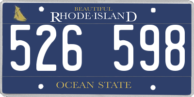 RI license plate 526598