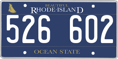 RI license plate 526602