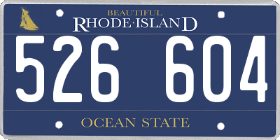 RI license plate 526604