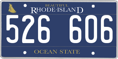 RI license plate 526606