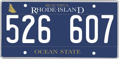 RI license plate 526607