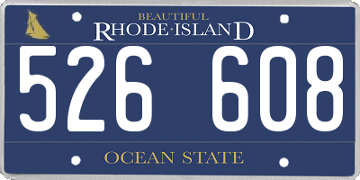 RI license plate 526608