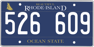 RI license plate 526609