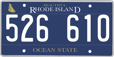 RI license plate 526610