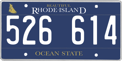 RI license plate 526614