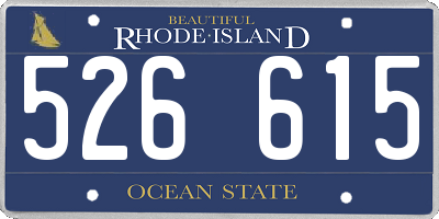 RI license plate 526615