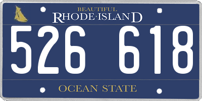 RI license plate 526618