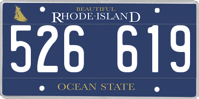 RI license plate 526619