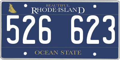 RI license plate 526623
