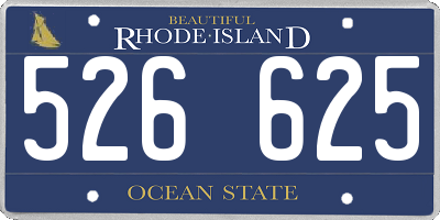 RI license plate 526625