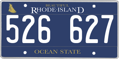 RI license plate 526627