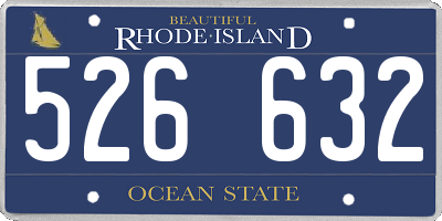 RI license plate 526632