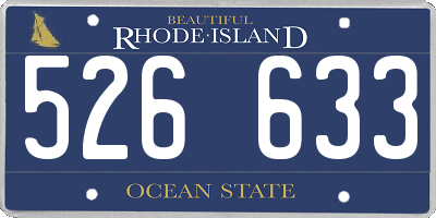 RI license plate 526633