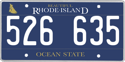 RI license plate 526635