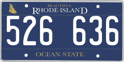 RI license plate 526636
