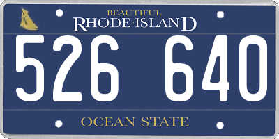 RI license plate 526640