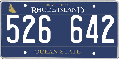 RI license plate 526642