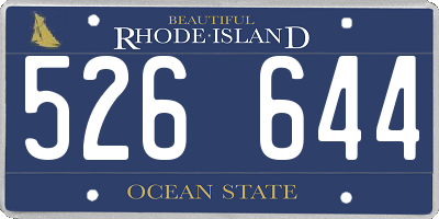 RI license plate 526644