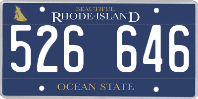 RI license plate 526646