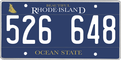 RI license plate 526648