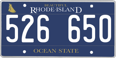 RI license plate 526650