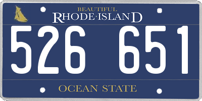 RI license plate 526651