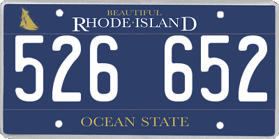 RI license plate 526652