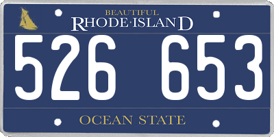 RI license plate 526653