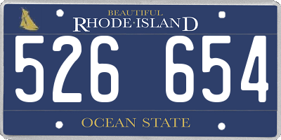 RI license plate 526654