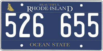 RI license plate 526655