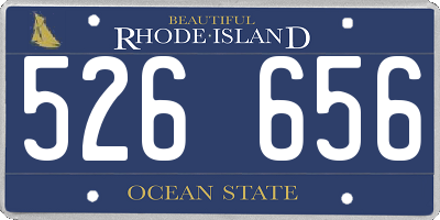 RI license plate 526656
