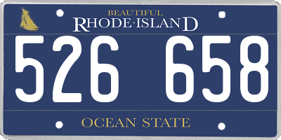 RI license plate 526658